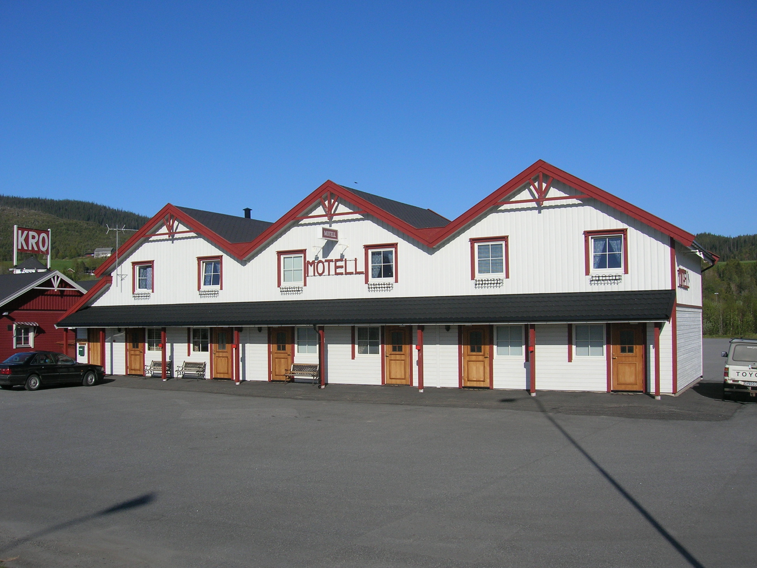 Exterior of motel